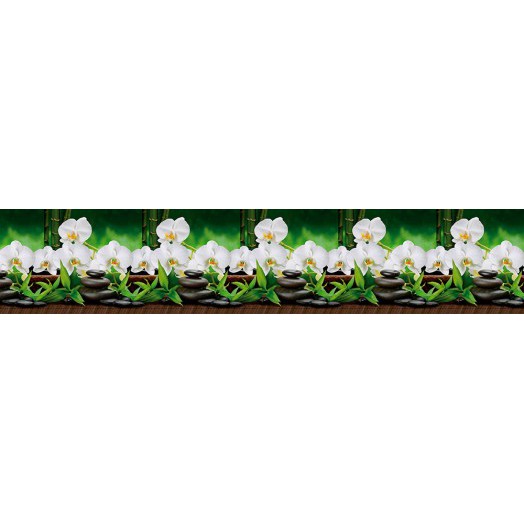 Панель ПВХ Интерьерная Орхидеи белые термо 3000х600х1,5мм №443