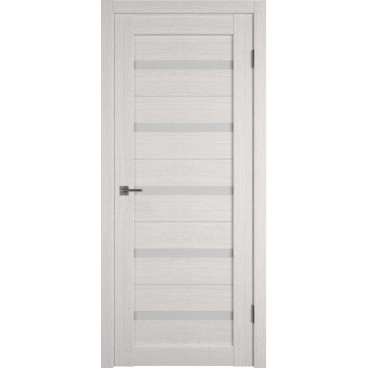 Дверное полотно Atum X7 цвет Беленый дуб белое стекло 